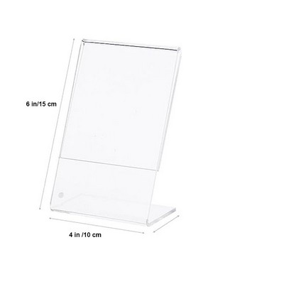 4"*6" Acrylic Sign Holder with Slant Back Design