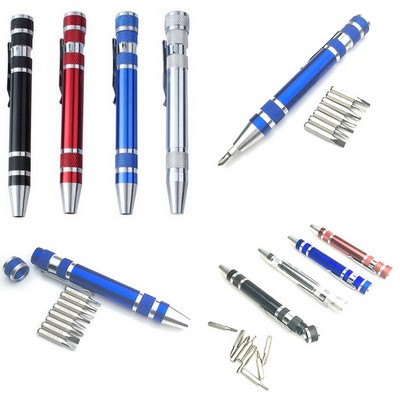 8 in 1 Magnetic Pocket Screwdriver Set