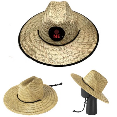 Custom Natural Straw Lifeguard Hat