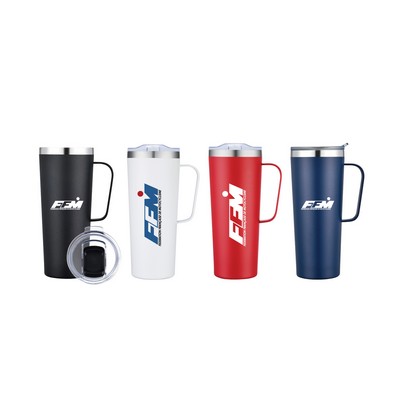 28 Oz. Double Wall Vacuum Camp Mug w/Handle