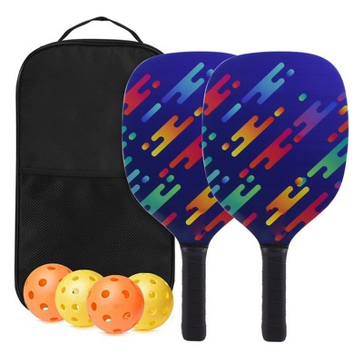 Wooden Pickleball Paddle and Ball Set in Bag