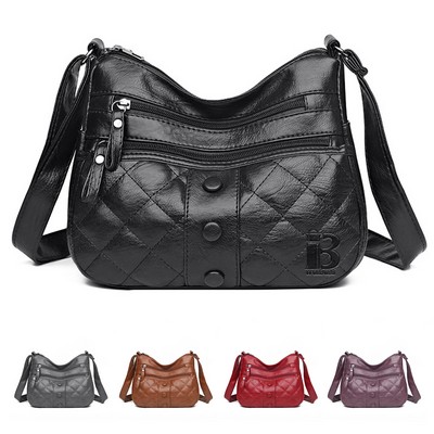 PU Leather soft shoulder cross-body bag