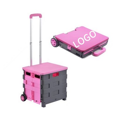 Hand Pull Foldable and Portable Trolley Supermarket Shopping