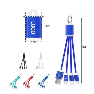 Multi Lighted Cables - Square Keychains