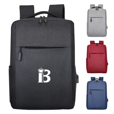 Travel Laptop Backpack With USB Charging Port