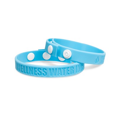 Debossed Silicone Adjustable Wristbands