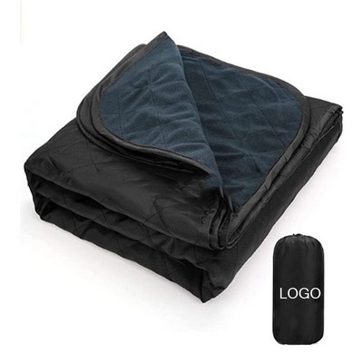 Portable Waterproof Polar Fleece Camping Blanket