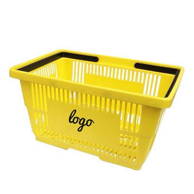 2 Handle Plastic Shopping Basket