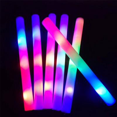 19" Multicolor LED Light Up Foam Glow Stick Lumiton Flashing Baton