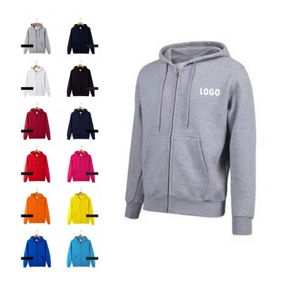 Full-Zip Hooded Fleece Sweatshirt