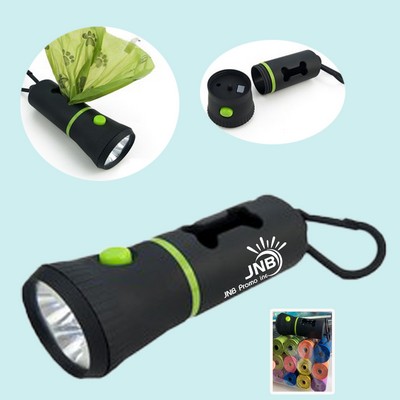 Pet Waste Bags Dispenser with LED Flashlight