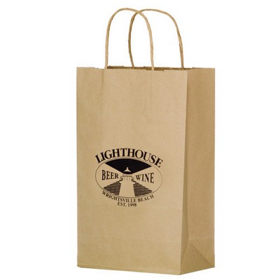 Natural Kraft Paper Shopper Tote Bag - Medium