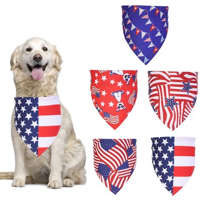 Dog Cotton Bandanas Washable Scarf Pet Kerchief Puppy Bibs