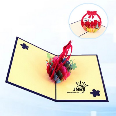 3D Thanksgiving Harvest Basket Cards for Gifting