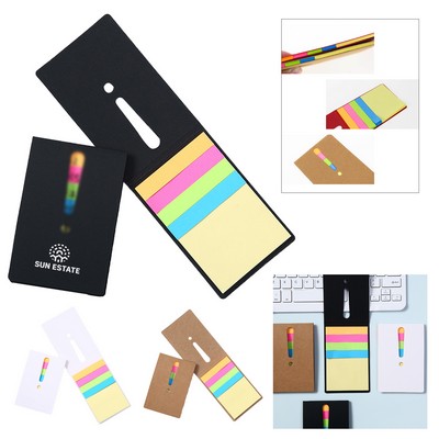 Colorful Notebook w/ Sticky Notes & Flags