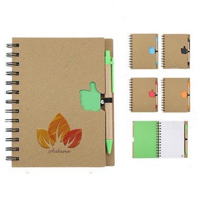 Spiral Notebook with Thumbs Up Design