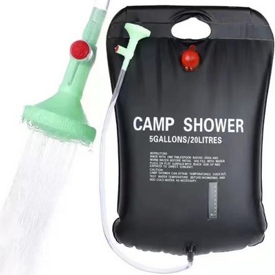 20L Outdoor Camping Shower Bag with Hose and On-Off Switchable Shower