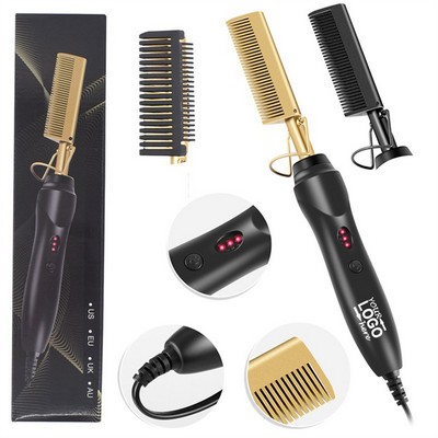 Multi-function Electric Copper Comb Hair Straightener