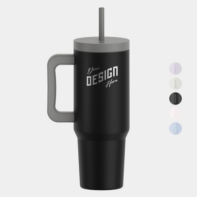 40 oz. GROSCHE® ASPEN Stainless Steel Insulated Straw Tumbler