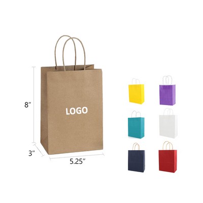 Small Gift Kraft Paper Shopper Tote Bag