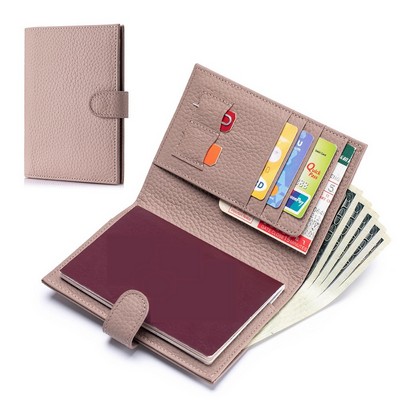 Multifunctional Leather RFID Passport Wallet w/SIM Card Slot