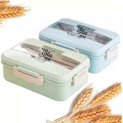 Eco-Friendly Wheat Straw Bento Lunch Box Set