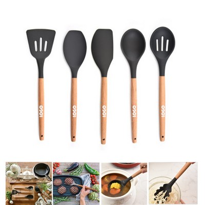 5Pcs Silicone Kitchen Utensils Set