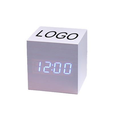 LED Cube With Temperature And Humidity Alarm Clock