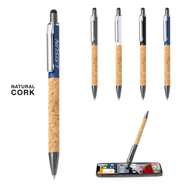 Eco Cork Stylus Touch Ball Pen