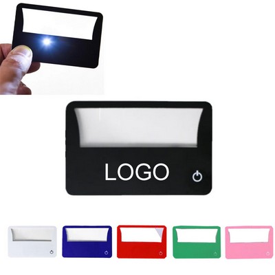 Custom Credit Card Size 3X Magnifier w/LED Light