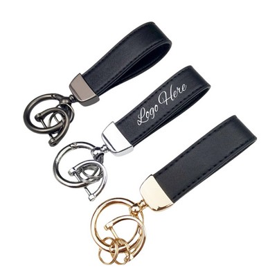 Premium Vintage Leather Car Key Fob