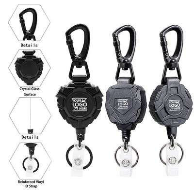 Retractable Carabiner Heavy Duty Key Chain