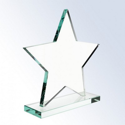 Large Jade Glass Star Award - Unattached