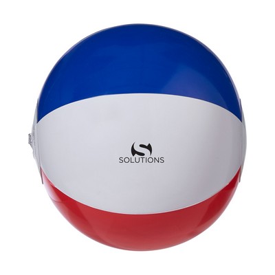 Prime Line 10" Patriotic Red White And Blue Beach Ball