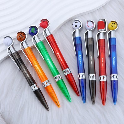 Football Head Pen Rotatable Writing Ballpoint Pens Novelty Plastic Sports Funny Pen