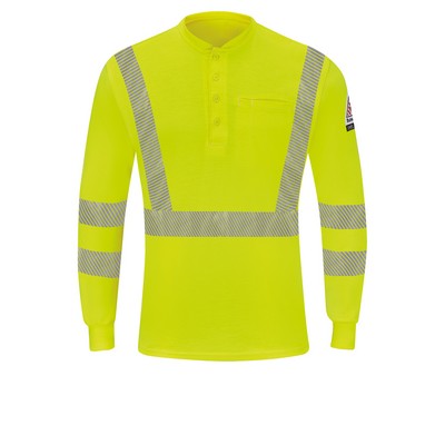 Bulwark - Henley Shirt - Men's Hi-Visibility Lightweight Long Sleeve Henley