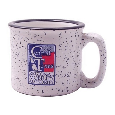 15 Oz. White Speckled Santa Fe Campfire Mug