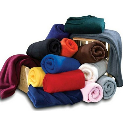 Maroon Polar Fleece Full Throw Blanket