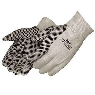 10 Oz. Canvas Work Gloves w/ PVC Dots