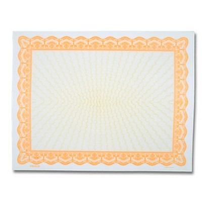 8½" x 11" Blank Certificate Border (Orange)