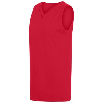 Ladies' Sleeveless V-Neck Poly/Cotton Jersey