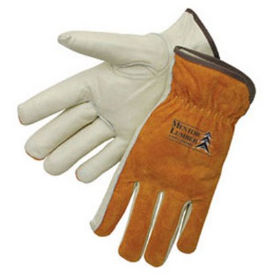 Driver Gloves w/ Grain Palm/Brown Split Leather Back