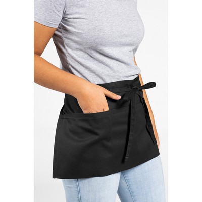 Black Everyday Pocketed Waist Apron