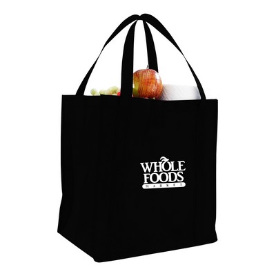 Non Woven Grocery Bag w/ Full Gusset - 1 Color (12 1/2"x13 1/2"x8 1/2")