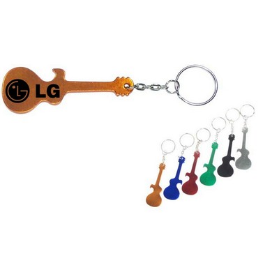 Guitar Aluminum Bottle Opener w/Keychain