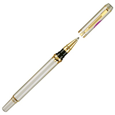 Brass Rollerball Pen w/ Gold Trim