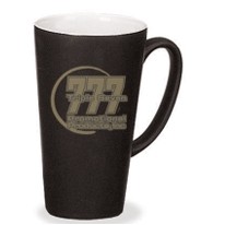 16 Oz. Funnel Matte Finish Mug (Black/White)