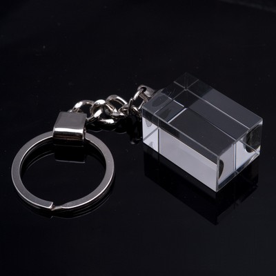 Crystal Key Chain w/ Rectangle Fob