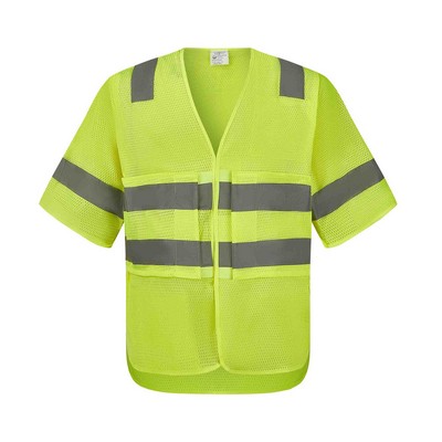 ANSI 107-2015 Class 3 Neon Green Break Away Safety Vest