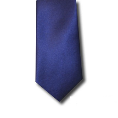 Solid Satin Royal Blue Skinny Tie